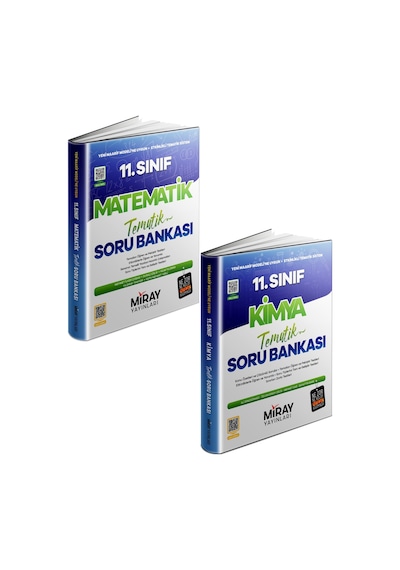 Miray 2027 11. Sınıf Matematik + Kimya Tematik Soru Bankası Seti 2 Kitap Maarif Model