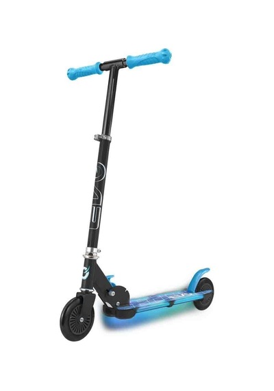 Evo Katlanabilir Işıklı Taban 2 Tekerlekli Mavi Çocuk Scooter - 50 Kg Taşımalı Flash Işıklı