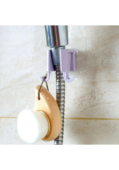 Kendinden Yapışkanlı Çift Askılı Banyo Duş Başlığı Tutucu Duş Başlığı Organizeri Beyaz Belirtilmemiş Diğer