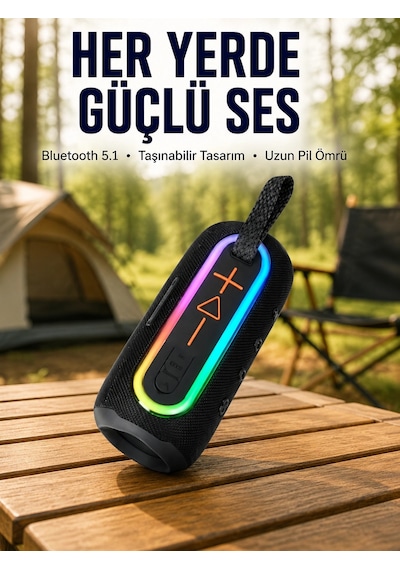 Zenvia Taşınabilir Şarjlı Bluetooth Hoparlör Güçlü Bas Yeni Nesil Znv2026