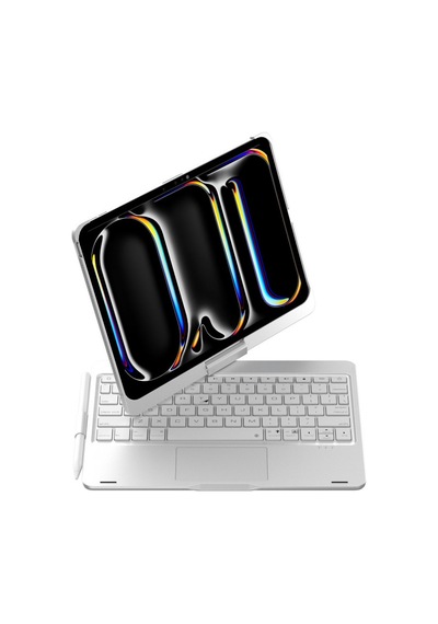 Newface Apple     Uyumlu iPad Pro 11 2024 F11 Ats Kılıf Magic Dönen Klavyeli Tab