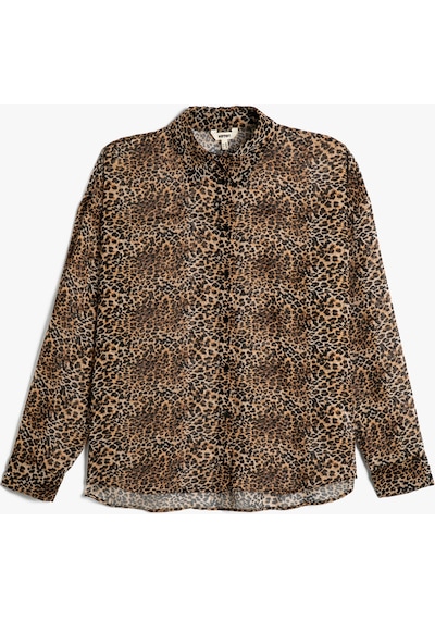 Koton Leopar Desenli Gömlek Uzun Kollu Düğmeli Kahverengi Desenli 4wak60032pw 4WAK60032PW5D4 Kahverengi Koton Leopar Desenli Gömlek Uzun Kollu Düğmeli Kahverengi Desenli 4wak60032pw 4WAK60032PW5D4 Kahverengi