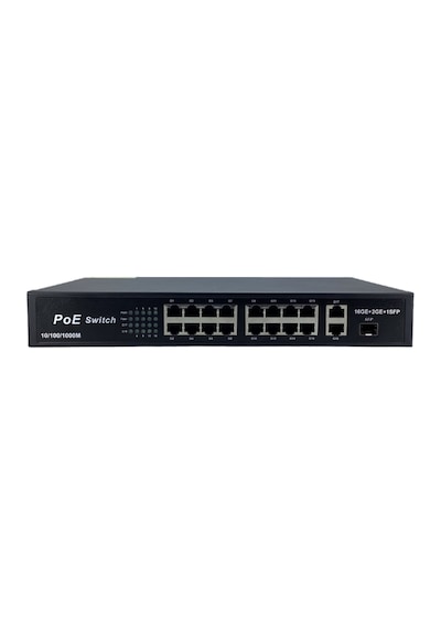 Longline 16 Port Gigabit PoE Switch 2 Uplink 100/1000Mb + 1 SFP 250W