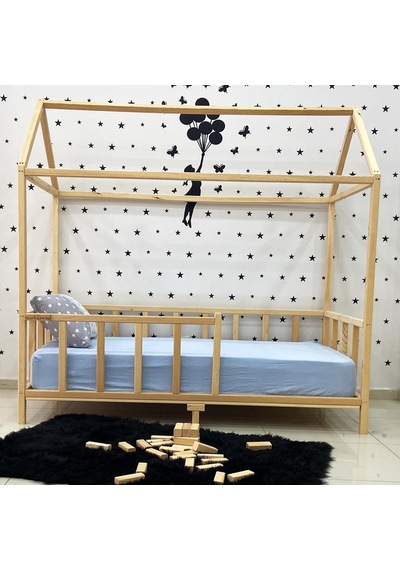 Markaawm Montessori Yatak Doğal Çam Ahşap Karyola Melis