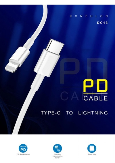 Konfulon - 666 - Dc13 1m 20w Type-c To Lightning Kablo - Shopılke - İphone Uyumlu