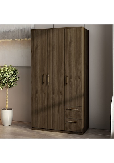 Merlin 3 Kapaklı, Çekmeceli, Raflı Gardırop, Yatak Odası Dolap, Elbise Dolabı İstanbul Ceviz - 172 Cm / İstanbul Ceviz Merlin 3 Kapaklı, Çekmeceli, Raflı Gardırop, Yatak Odası Dolap, Elbise Dolabı İstanbul Ceviz - 172 Cm / İstanbul Ceviz