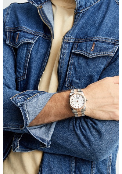 Aqua di Polo 1987 Erkek  Metal Rose Gold Kol Saati APWS013002