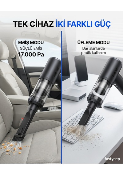 Buradabulabilirsin Ekd-sp10 17000pa 2000ah Güçlü Vakum Ve Üflemeli Şarjlı Elektrikli Araç Süpürgesi 3ad Filtre Bbz
