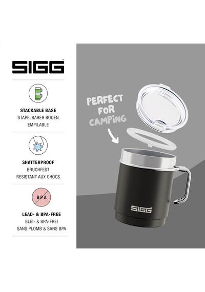 Camp Termos Bardak Travel Mug Night Black Tritan Kapaklı Bulaşık Makinesinde Yıkanabilir Kulplu Bpa İçermez Yalıtımlı Bardak Çift Cidarlı Beyaz 0,36 L Çok Renkli