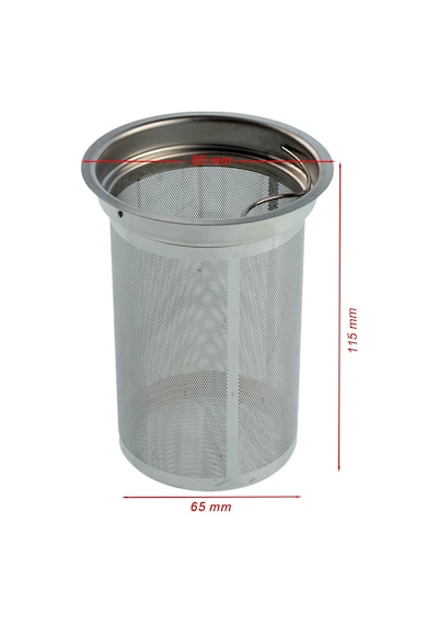 Çay Makinesi Metal Demlik Süzgeci 6.5 X 11.5 Cm Gümüş