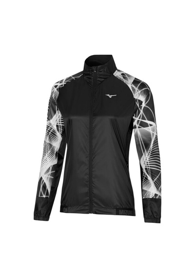 Mizuno Mızuno Aero Jacket Kadın Yağmurluk Siyah