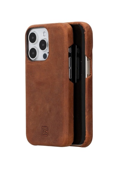 Bouletta Apple Uyumlu iPhone 15 Pro Deri Arka Kapak F360 G2