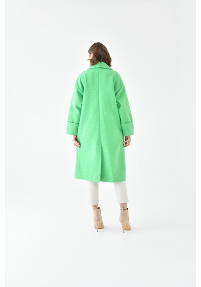 Ftz Women Kadın Kravuze Kaşe Kaban Benetton 30642-benetton Benetton Yeşili