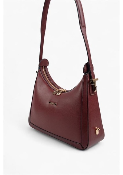 Silver Polo Sp1187 Kadın Omuz Çantası Düz Bordo-bordo