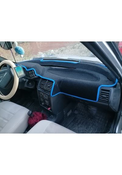 1975-2003 Modellerine Uygun Lada Vega Torpido Koruma Halısı Siyah Kenar Renk Mavi