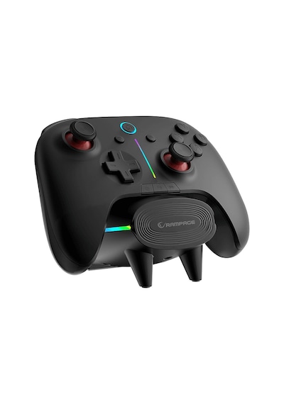 Rampage Hydra Pro Bt + 2.4 Ghz Şarj İstasyonlu Pc Gamepad Rgb Joypad Oyun Kolu Siyah