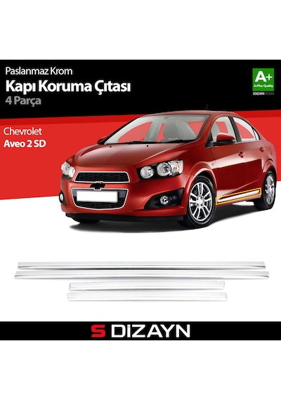 S-Dizayn Chevrolet Aveo 2 Sd Kapı Koruma Çıtası Krom 2011-2020