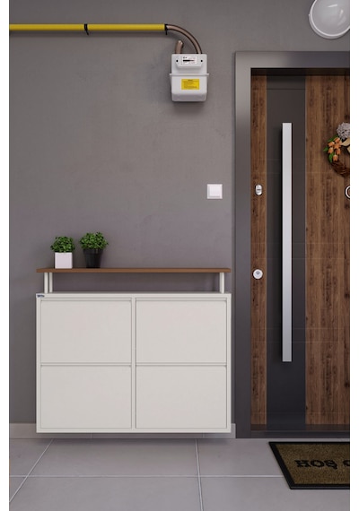 Ceha Tablalı 4'lü Metal Ayakkabılık - Beyaz K.AYK-2.4/AC/P 9010 Ceha Tablalı 4'lü Metal Ayakkabılık - Beyaz K.AYK-2.4/AC/P 9010