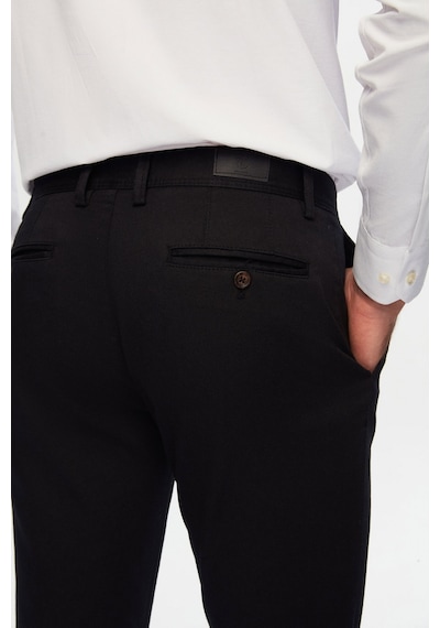 Twn Slim Fit Siyah Armürlü Chino Pantolon 7ecc3s208232m 001