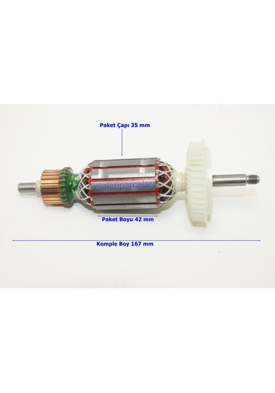 Bosch Uyumlu Tipi Gws 11-125 Endüvi Rotor Kollektör