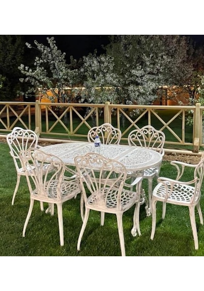 Rehome Alüminyum Masa Sandalye Takımı Cg735 Beyaz Rehome Alüminyum Masa Sandalye Takımı Cg735 Beyaz