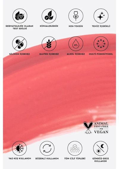 Cream Co. Nemlendirici Besleyici Işıltılı Dudak Yanak Göz Renklendirici Glow Tint Warm Peach