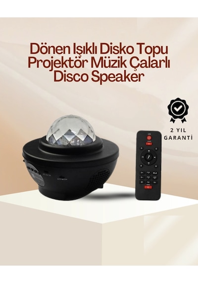 Mey İthalat Yıldız & Okyanus Dalga Projektörü - Bluetooth / Usb Hoparlörlü Renkli