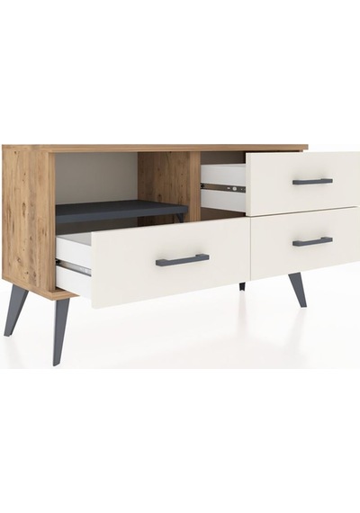 Arges Şifonyer Tek Raflı 3 Çekmeceli 88x30x48 Çam-antrasit/aytaşı Antrasit/aytaşı Arges Şifonyer Tek Raflı 3 Çekmeceli 88x30x48 Çam-antrasit/aytaşı Antrasit/aytaşı