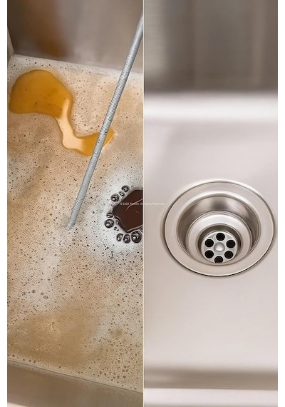 Lavabo Açma Teli, 6 Mm Kalınlık, Dayanıklı, Metal Tel, Lavabo Ve Gider Borusu Açacağı, Tıkanıkl