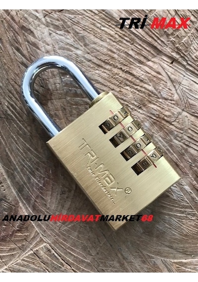 Trimax 38mm Pirinç Şifreli Asma Kilit Mini Şifreli Asma Kilit