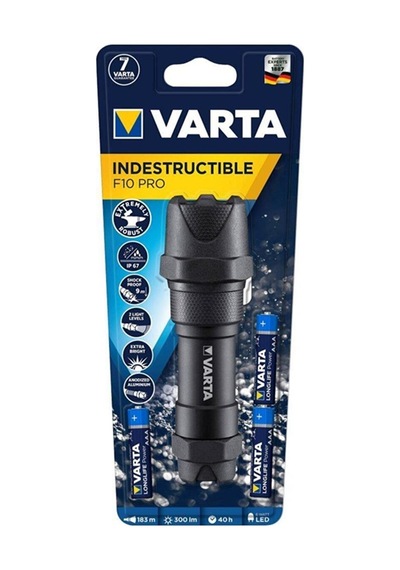 Varta indestructible F10 Pro Pilli El Feneri Siyah