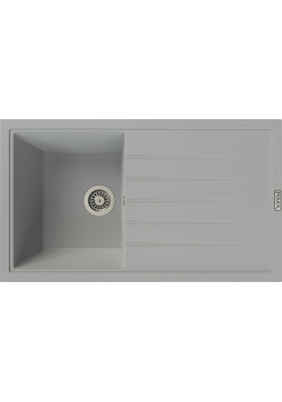 Polex Cristalüx Granit Evye P-03 Gri Tezgah Altı Ve Tezgah Üstü Mutfak Evyesi 85x49.5 CM