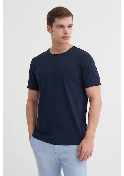 Cazador Erkek Lacivert Bisiklet Yaka T-shirt 46180 Lacivert