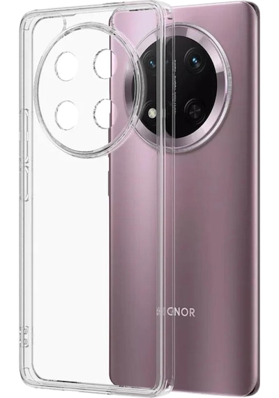 Honor X60 Pro Uyumlu Şeffaf Silikon Kılıf - Kamera Korumalı Esnek Tam Koruma Kapak