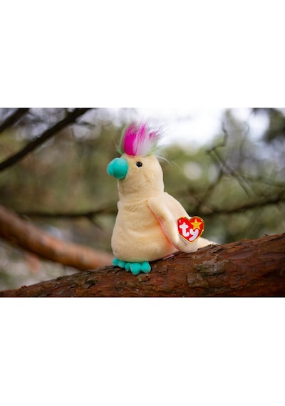 Pompom Kakadu Papağan Peluş 20 Cm Çok Renkli