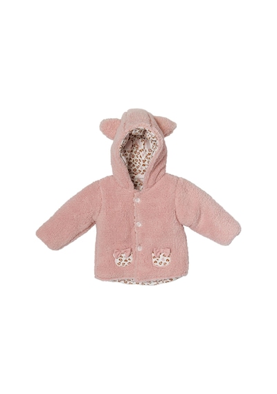 Dear Enika Andywawa Kız Bebek Leopar Desenli Pembe Yumuşak Mont Ac22078rep Çok Renkli