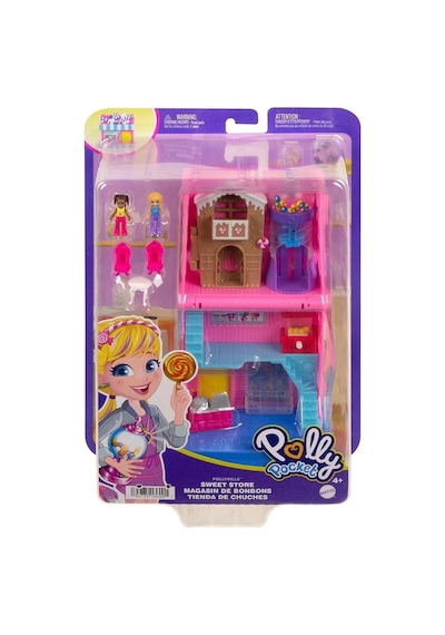 Hnb03 Polly Pocket Pollyville Şeker Dükkanı Oyun Seti