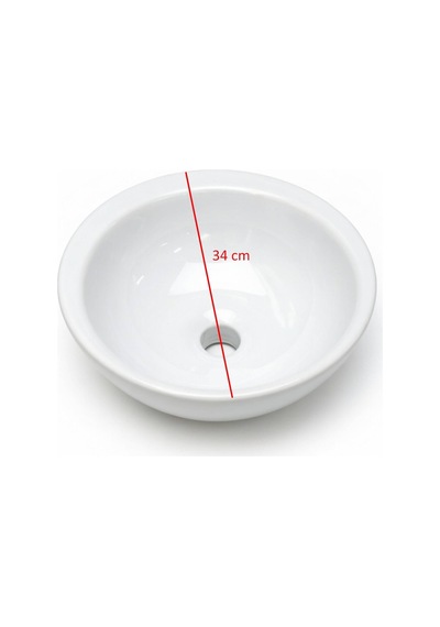 Ece Banyo - Ronda 34 Cm Çanak Lavabo Beyaz - 7015b