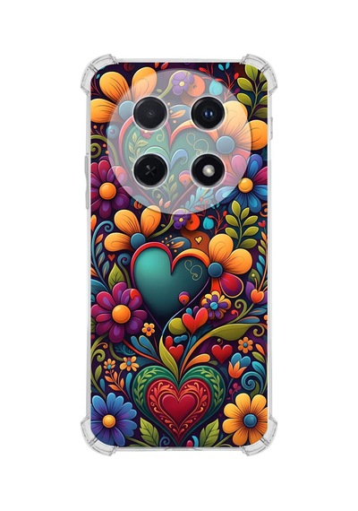 Printify Huawei Nova12i İle Uyumlu Düşlerin Dansı Serisi Çiçeklerin Dansı Tasarımlı Uv Baskılı Köşe Korumalı Antişok Kılıf Şeffaf
