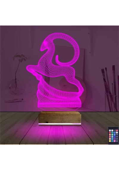 Luvivia Koç Burç 3d Lamba - Masa Gece Lambası Şeffaf