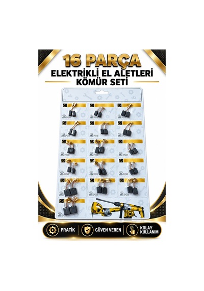 Matkap Kömürü Seti 16 Parça Tamir Ve Tadilat