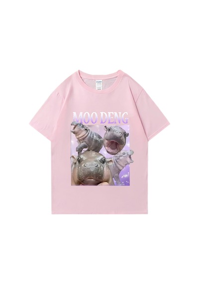 Flood Of Style Moo Deng Kabarık Domuz Tayland'da Bebek Komik Meme T-shirt Erkek Kadın Kawaii Streetwear T-sh Pembe Flood Of Style Moo Deng Kabarık Domuz Tayland'da Bebek Komik Meme T-shirt Erkek Kadın Kawaii Streetwear T-sh Pembe