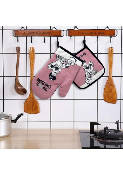 Bu Bxxch Can Bake, Komik Fırın Eldiveni Ve Tencere Tutacağı 2'li Setler, Silikon Kaymaz Fırın Eldiveni, Kadınlar Diğer
