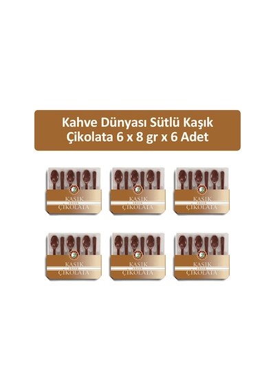 Kahve Dünyası Sütlü Kaşık Çikolata 6'lı 6 x 8 G