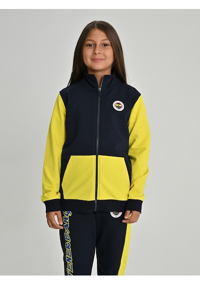 Fenerium Çocuk Trıbun Yapboz Detaylı Sweat Lacıvert-sarı