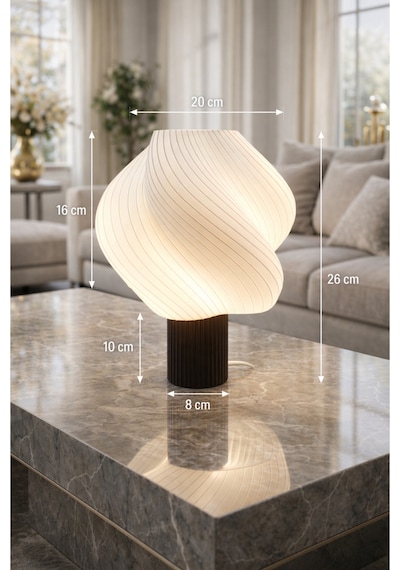 Twisto Model - Led Abajur - Masa Lambası - Usb 5v İle Çalışır - Slim Led Aydınlatması Dahildir - Dekoratif Lamba - Renk Seçenekli Çok Renkli