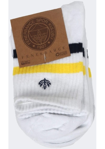 Fenerium Unisex 3 Lü Beyaz Uzun Çorap