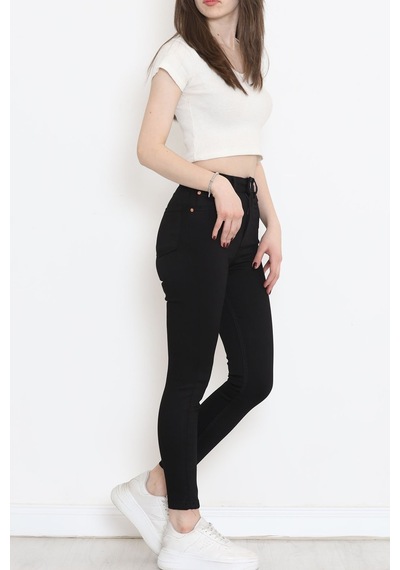 Mokashopin - Dar Paça Kot Pantolon Siyah1 - 10801.1431. 001
