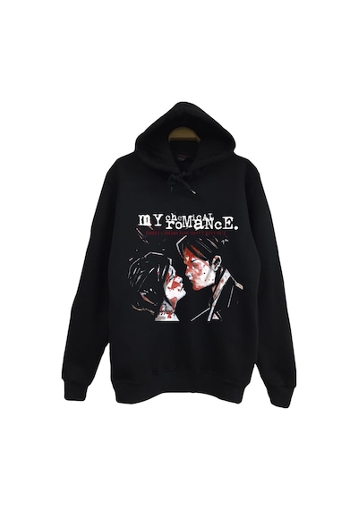 My Chemical Romance Baskılı Unisex %100 Pamuk Siyah Kapüşonlu Sweatshirt Siyah
