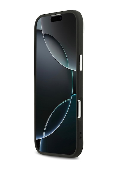 Apple Uyumlu iPhone 17 Air Kılıf Guess Lisanslı M-safeli Sıcak Baskılı Klasik Yazı Logolu Pu Deri Peony Siyah Siyah